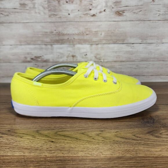 Keds Shoes - Keds Women's Champion Seasonal Canvas Low Top Sneaker Neon Yellow size 8.5